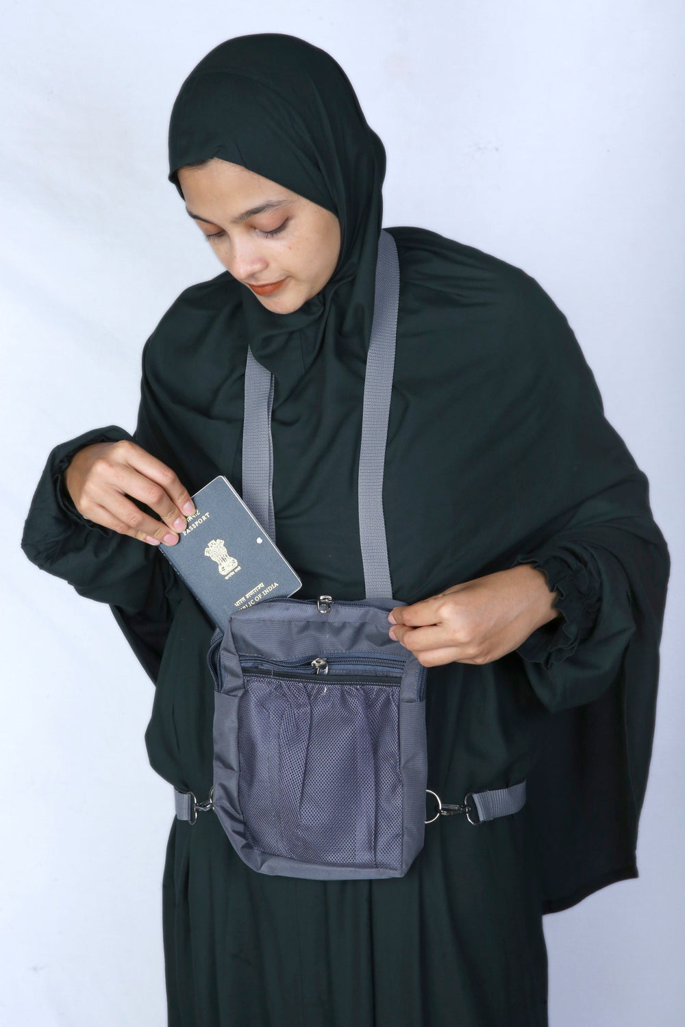 Neck Bag with Dangle-Free Hip Strap (for men & women)