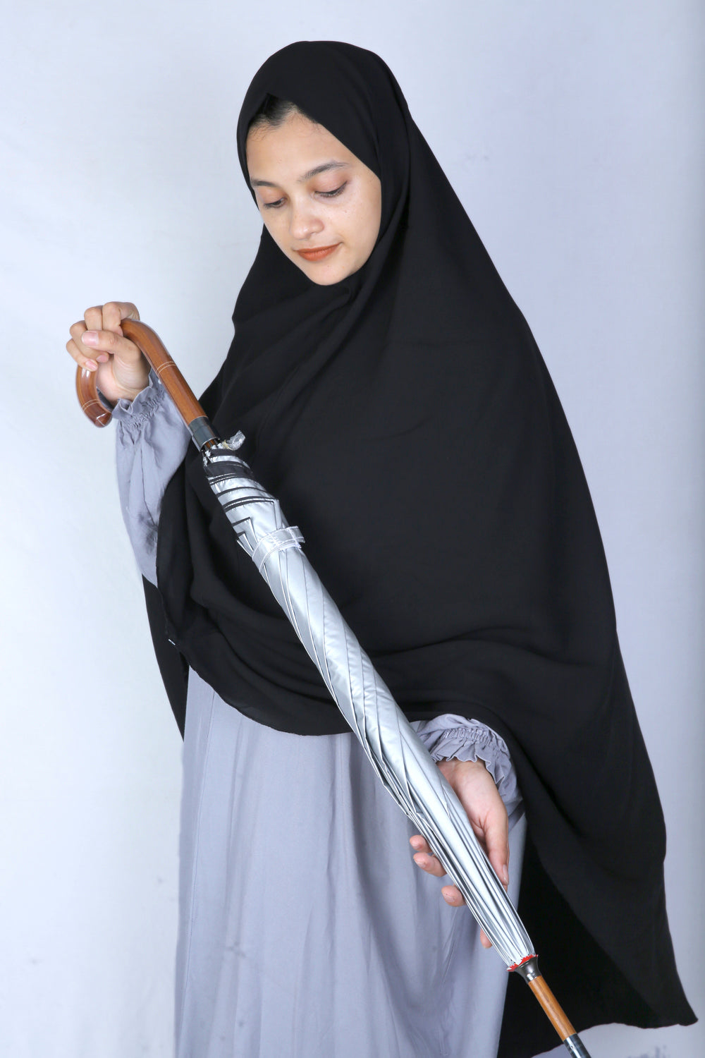 Hajj Umbrella (Sliver Colour) with Sun and Rain Protection