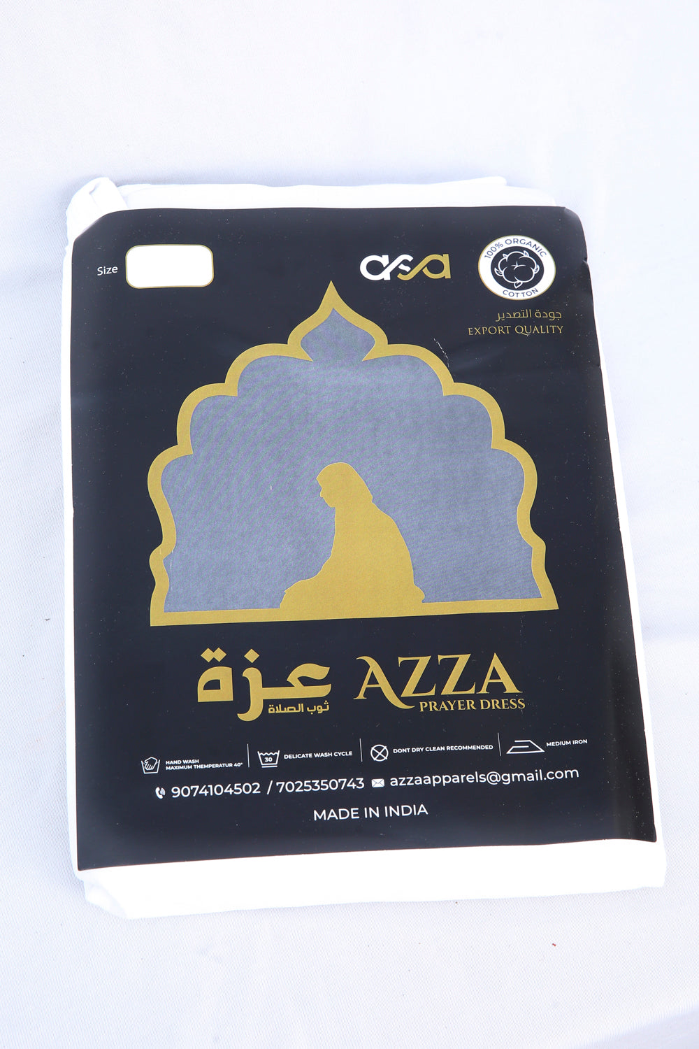 Cotton Prayer Dress / Salah Dress / Prayer Abaya – Made from Baby Cloth (100% Organic Cotton)